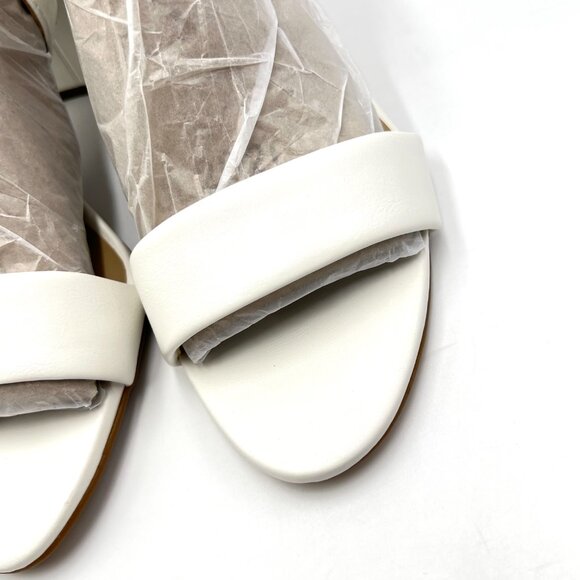 Naturalizer Womens Size 8 Bristol White Leather Block Heel Dress Sandals Shoes - Picture 6 of 14